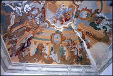 Soffito affrescato della Torre di Canticaglione, sec. XVII (foto. P. Meli)