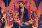 Trittico del sec. XIV - Particolare con la Madonna con il Bambino - Aula Consiliare del Comune